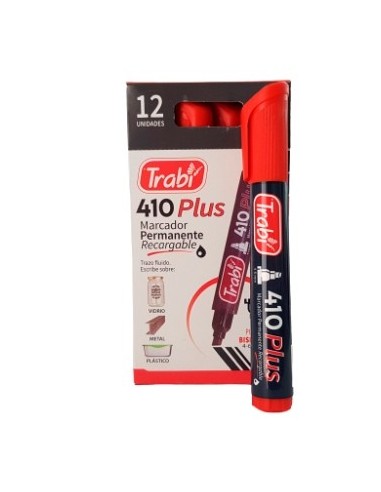 Marcador Perm. P/chanfle 410 Rojo Tr6423 Trabi (b12)