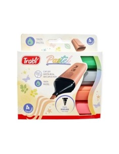 Resaltador X4 Unid. Pastel Clasico Surt. Caja Trabi Tr5984 (32/1)