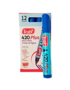 Marcador Al Agua P/redonda 420 Azul Tr1522 Trabi (b12)