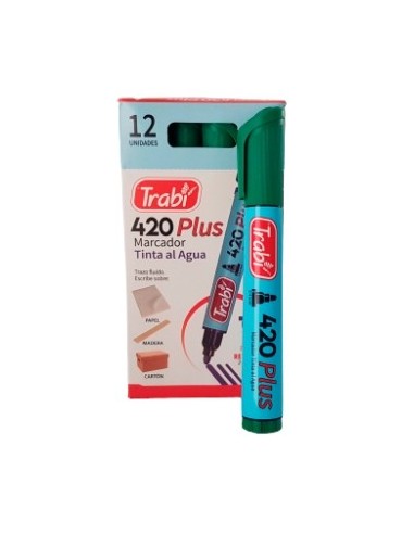 Marcador Al Agua P/redonda 420 Verde Tr1524 Trabi (b12)