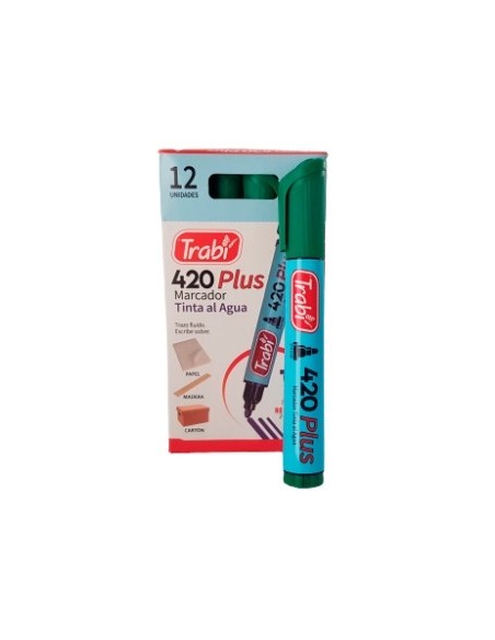 Marcador Al Agua P/redonda 420 Verde Tr1524 Trabi (b12)