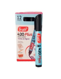 Marcador Al Agua P/redonda 420 Negro Tr1521 Trabi (b12)