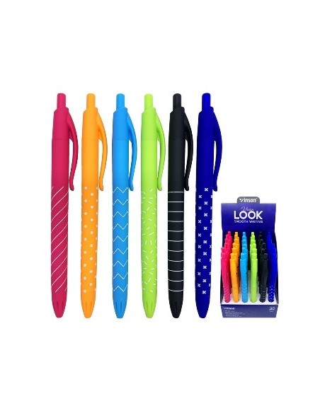 Boligrafo Azul Retractil Vision Fashion/oil Gel  515224 515225-515226-515228-515244 Pen01 (b36(