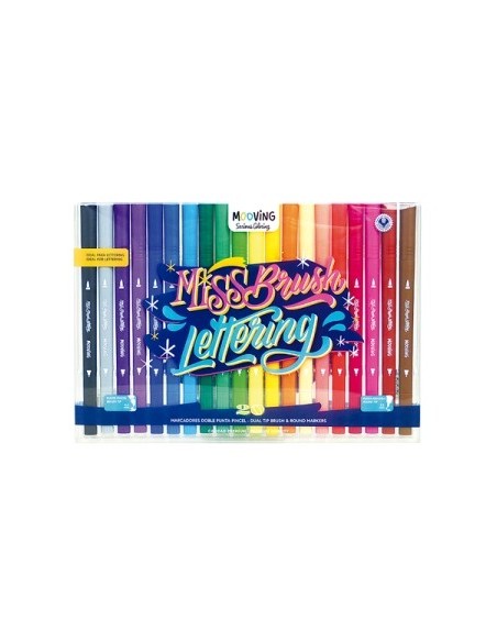 Marcadores X 20 Doble Punta Pincel Miss Brush Lettering 3091020 Moo01 Ori02