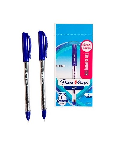 Boligrafo Gel Paper Mate Azul 2066230-2066229 New02