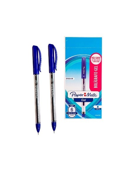 Boligrafo Gel Paper Mate Azul 2066230-2066229 New02