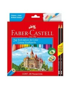 Lapices Color X24 Largos +4 Pastel 120124/112026-116128 Faber-castell (b6)