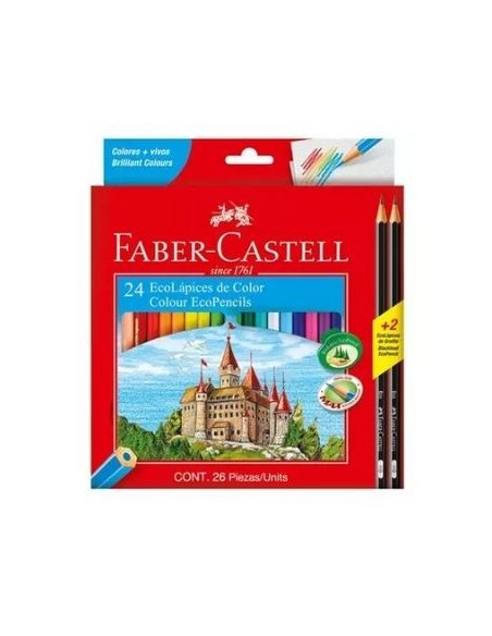 Lapices Color X24 Largos +4 Pastel 120124/112026-116128 Faber-castell (b6)