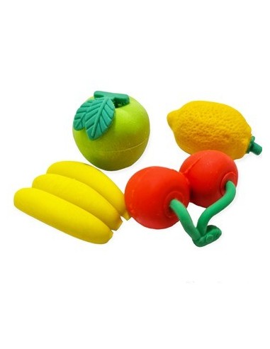 Goma Borrar Fantasia X3-4 Borrar C/forma Fruta/comida En Bolsa Pvc 514142-514143 Pen01