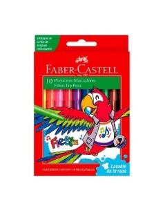 Marcadores X10 Fiesta Conical 31045/555310/555349 Faber-castell (b12)
