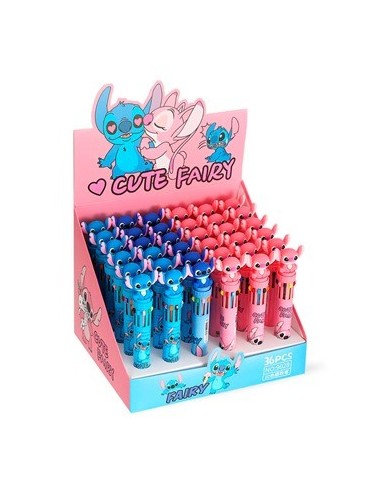 Boligrafo Retractil X10 Colores Stitch Ba-09028 Sf01