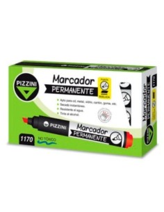 Marcador Perm. P/bis Rojo Pizzini 1170/1171rj Pz01