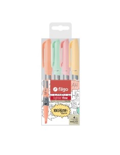 Resaltador Fino P/bis X4 Pastel Filgo Slf-e4-pas Fil01