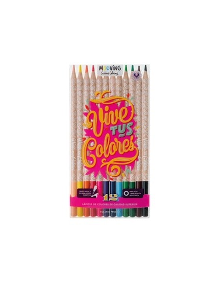 Lapices Color X12 Largos Vive Tus Colores Mooving 3011012 Moo01