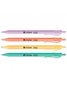 Boligrafo Retractil P/fina Azul Cuerpo Pastel Pizzini Br36pcsazx24 Pz01