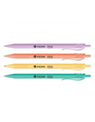 Boligrafo Retractil P/fina Azul Cuerpo Pastel Pizzini Br36pcsazx24 Pz01