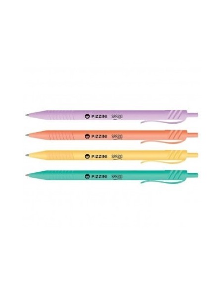 Boligrafo Retractil P/fina Azul Cuerpo Pastel Pizzini Br36pcsazx24 Pz01