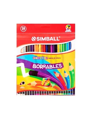 Lapices Color X 24 Largo Borrables Innovation Simball 0215070001 Spp01 (b12)