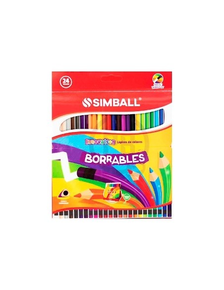 Lapices Color X 24 Largo Borrables Innovation Simball 0215070001 Spp01 (b12)
