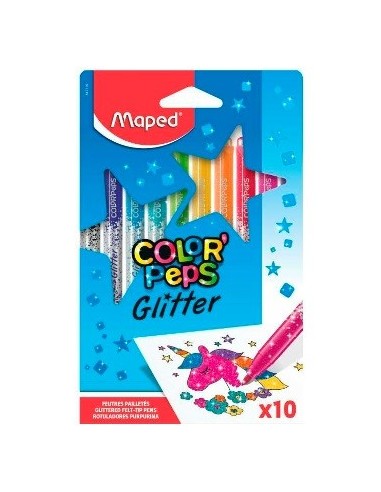 Marcadores X 10 C/glitter 847110 Map01 (b12)
