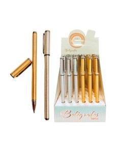 Boligrafo Metal Lineas Plata/oro 29103 Col01 (b24) (f) 2