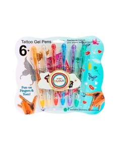 Boligrafos X6 P/tatuaje En Blister 27548 Col01 2