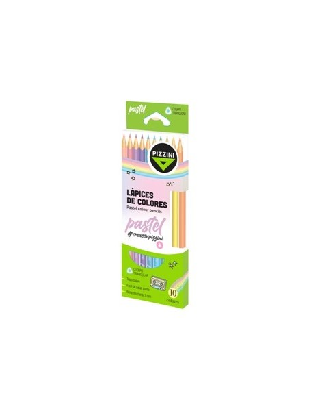 Lapices Color X 10 Largo Pastel Pizzini Pz01 Lml1710p