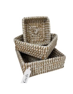 Canasto 15x5cm Cuad Seagrass Ce62283 Cec03 2