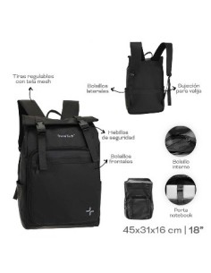 Mochila Portanotebook Travel Tech Lona C/bols Gde53685 Tar02