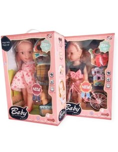 Muneca 33cm Baby C/perro 7171-2 Pri02 2