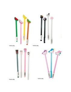 Boligrafo Tinta Gel Azul C/formas Mod. Surt. 27808- 25190-24484-25165-25531-25551-25903-24071-25920-25916-25529- 15584-15579-