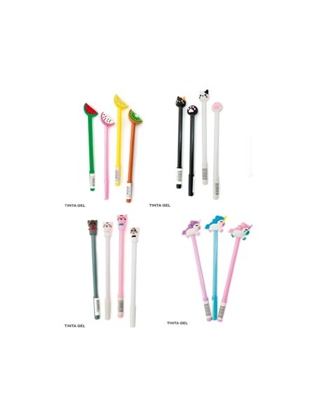 Boligrafo Tinta Gel Azul C/formas Mod. Surt. 27808- 25190-24484-25165-25531-25551-25903-24071-25920-25916-25529- 15584-15579-