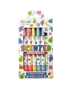 Resaltadores X6 Doble Punta Perfumados 180007 Kir01 2