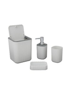 Set Bano X4 Pzasdisp. Cesto Jabonera Vaso Ba3003 Vgo01