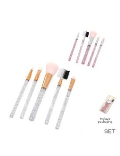 Set De Maquillaje  X5 Brochas Colores Surtidostrendy C/brillo Tar02 18710b 2