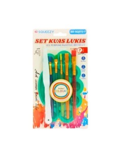 Set Pinceles X5 +esteca+mezclador 26144 Col01 (b12) 2