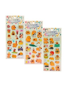 Stickers Capibara Goma Eva C/borde Holografico 28636 Col01 (b12) (f) 2