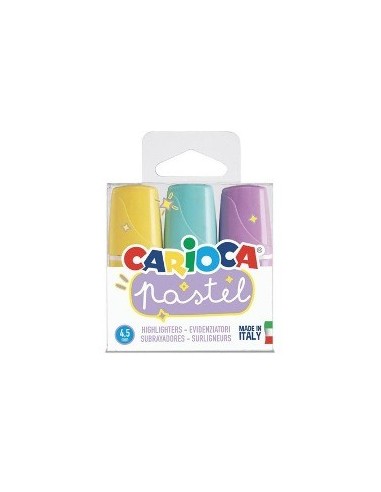 Resaltador X3 Unid Mini Pastel Carioca 43168 Lig01