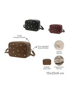Morral 15x23x9cm Doble Compartimento  Tira Reg Des  Bol Y Org Int  Bolsillo Antirr Trendy 22750 Tar02
