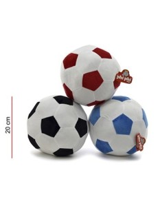 Pelota 20cm Peluche Blanca C/rombos 2308 Phi Phi