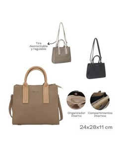 Cartera 24x18x11cm 13p Bol Frontales Y Lat  Tiras Reg  Org Y Bolsillo Int 18862 Tar02 2