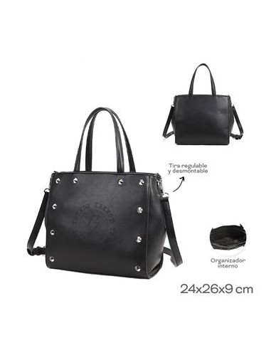 Cartera 24x26x9cm C/tacha Tira Regulable Y Desmontable  Org Interno Trendy 22701 Tar02