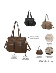Cartera 25x27x9cm Tira Reg Des  Bol Y Org Int  Bol Lat-antirr  Multiples Bolsillos Frontales 22748 Trendy Tar02 2