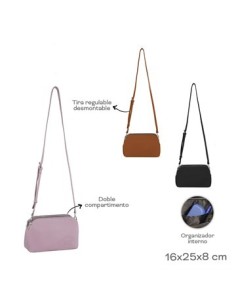 Morral 16x25x8cm Tira Reg Desmont  Doble Compartimento  Org Interno Muaa 30397 Tar02 2