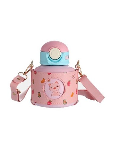 Botella Termica 520ml Infantil C/funda Y Correa Ee50849 Sf01