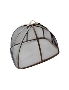 Campana Rect 35x25x20cm Tul Negro C/bambu 26500012 Tal01