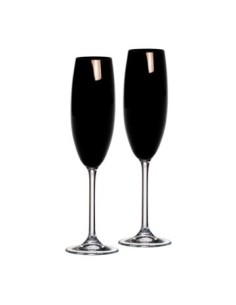 Copa Champagne 230ml X2  Colibri Flauta Cristal Bohemia En Caja 4118 Cml01