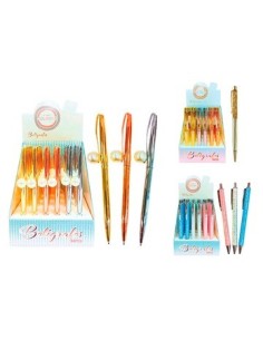 Boligrafo Metal C/clip Panzon - C/glitter Y Clip - C/clip Animal Print 27034 27036 27038 Col01