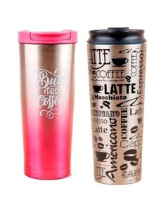Vaso Termico 550-400ml Acero Inox  C- Palabras Ee50500 Ee-72519 Sf01