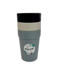 Vaso 420cc Plast  Color Granito Areia 31369-61369 Car15 -b24-